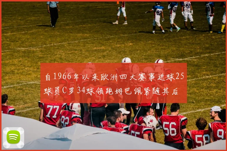 自1966年以来欧洲四大赛事进球25球员C罗34球领跑姆巴佩紧随其后
